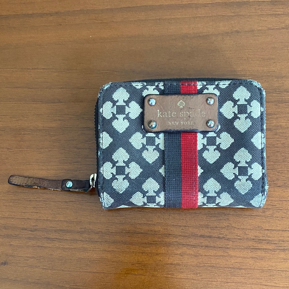 Kate Spade Black and Red Patterned Wallet